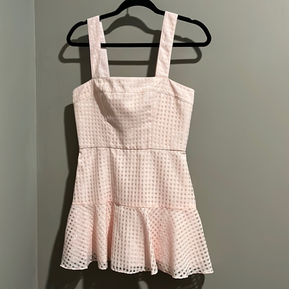 Amanda Uprichard pink gingham dress size small